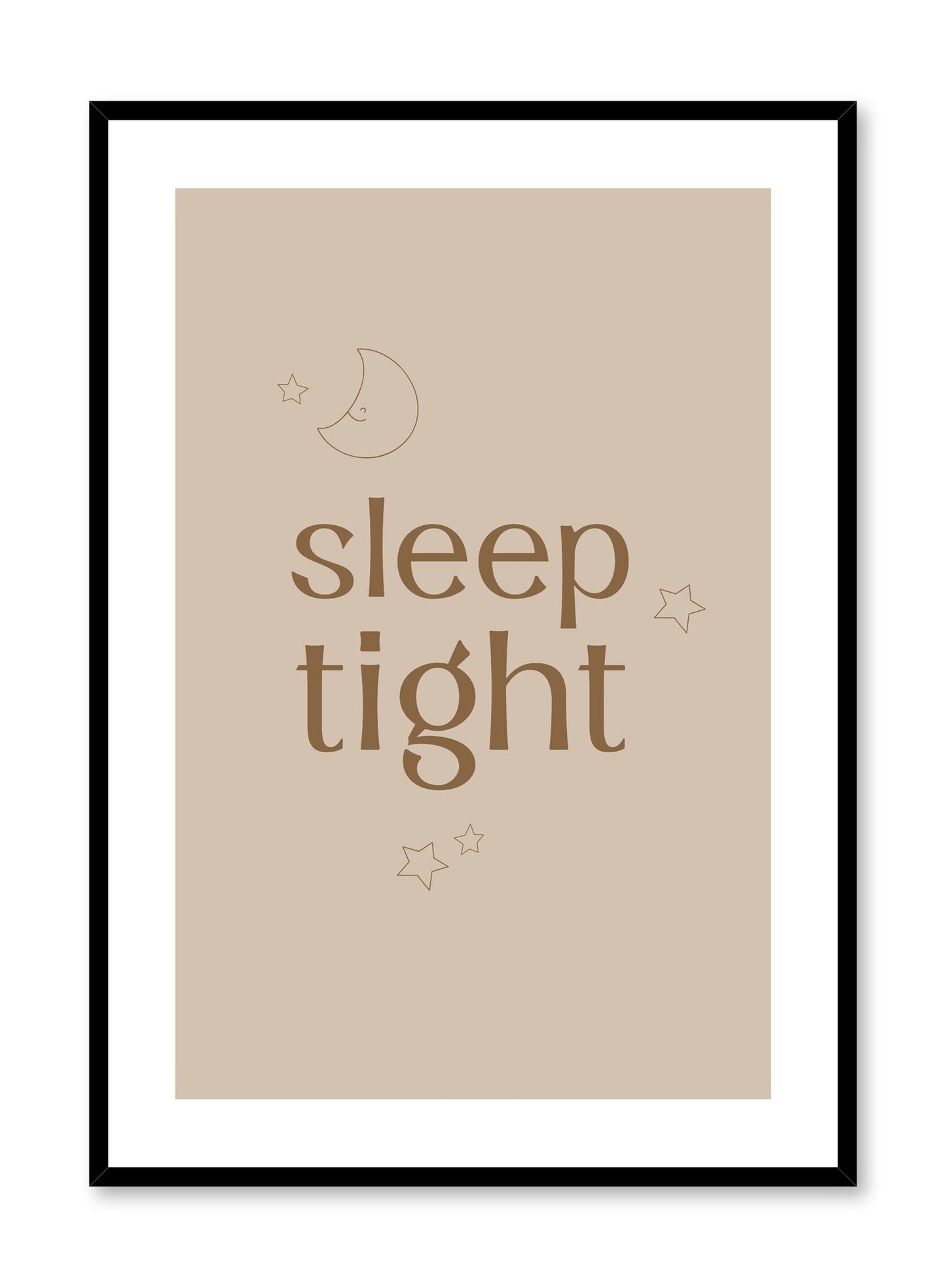 Kids nursery typography quote poster by Opposite Wall with Sleep Tight