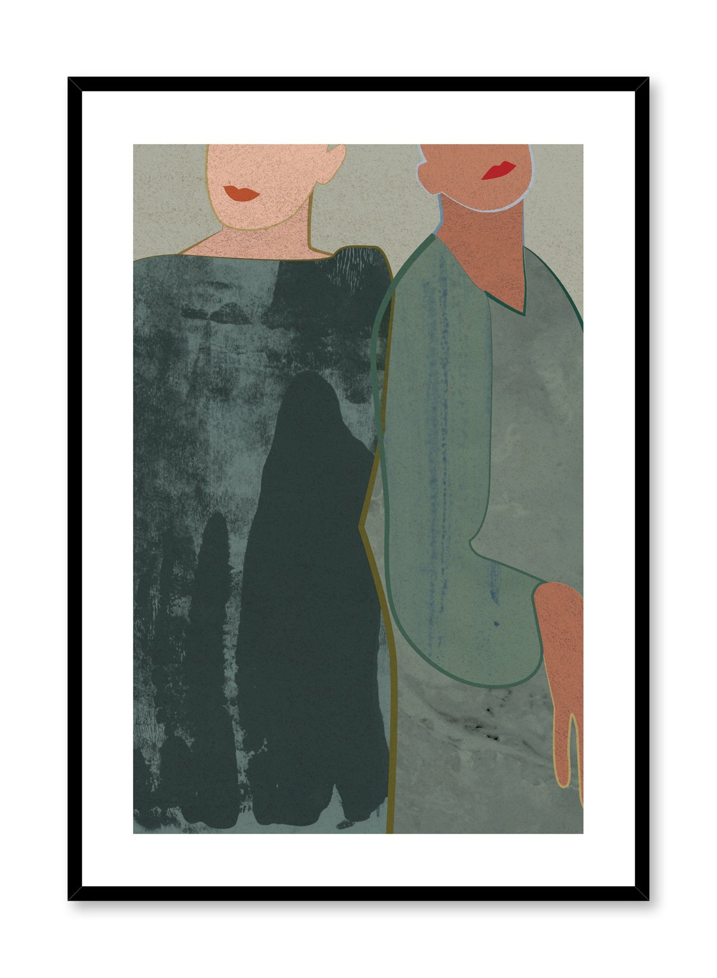 Fashion illustration poster by Opposite Wall with drawing of two woman Socialites