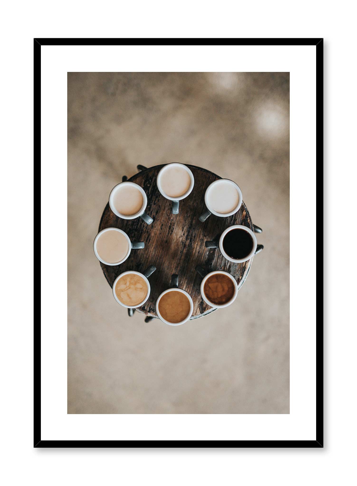 Caffeine Wheel is a coffee photography poster by Opposite Wall.