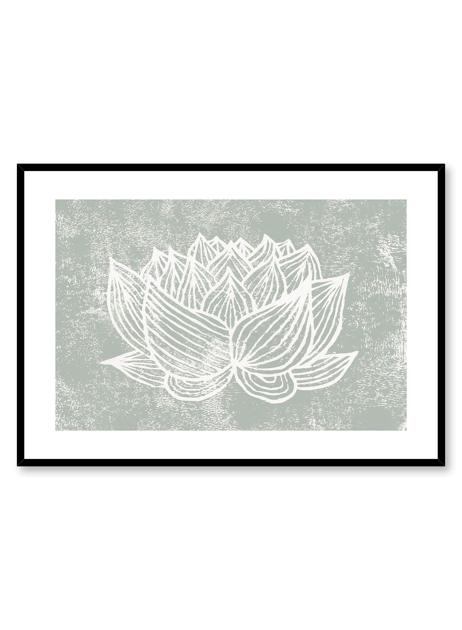 Lotus is a minimalist illustration by Opposite Wall of a huge lotus flower resembling a centerpiece.