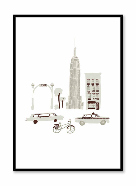 New York  Illustration, Poster | Oppositewall.com