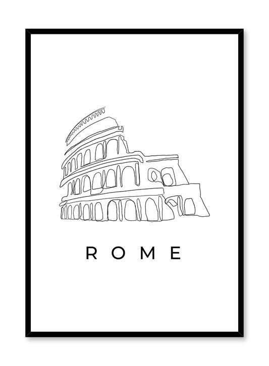Rome Typography and line art, Poster | Oppositewall.com