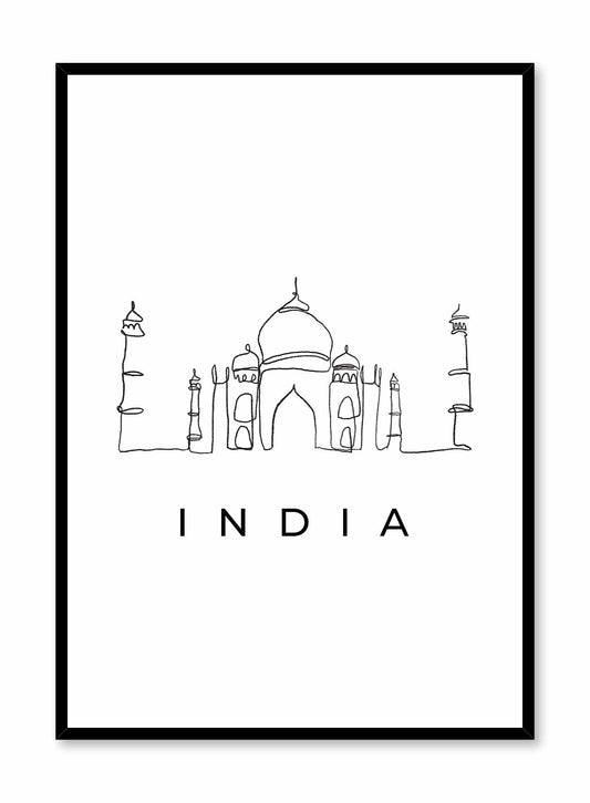 India Typography and line art, Poster | Oppositewall.com