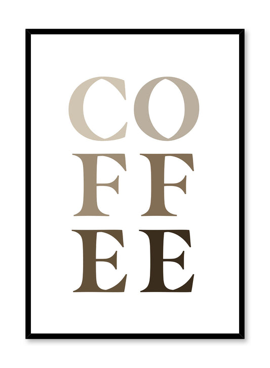 Coffee serif typography, Poster | Oppositewall.com