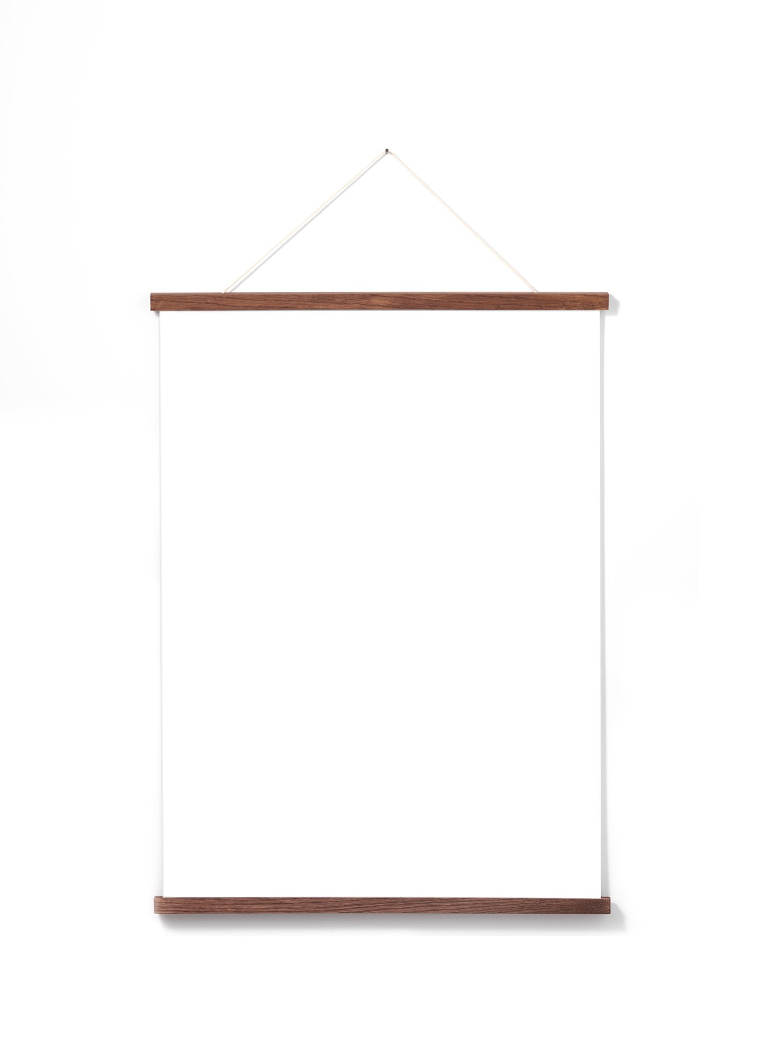 Scandinavian dark oak poster wall hanger by Opposite Wall - Front of the poster hanger - Size 20 inches
