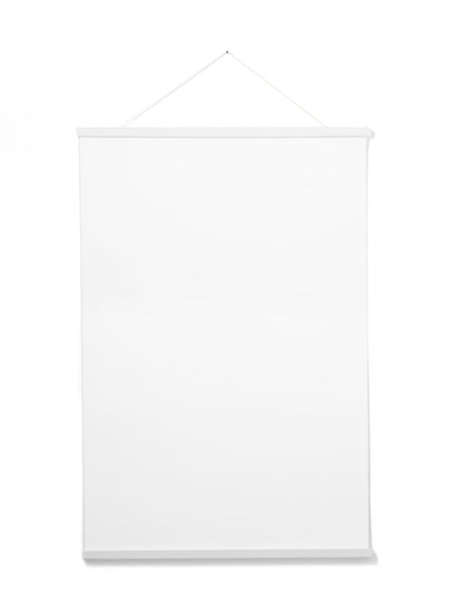 Scandinavian white oak poster wall hanger by Opposite Wall - Front of the poster hanger - Size 24 inches