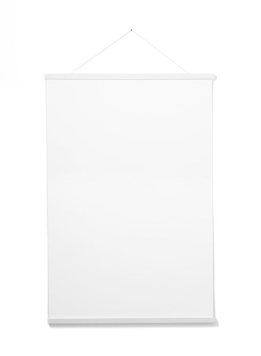 Scandinavian white oak poster wall hanger by Opposite Wall - Front of the poster hanger - Size 24 inches