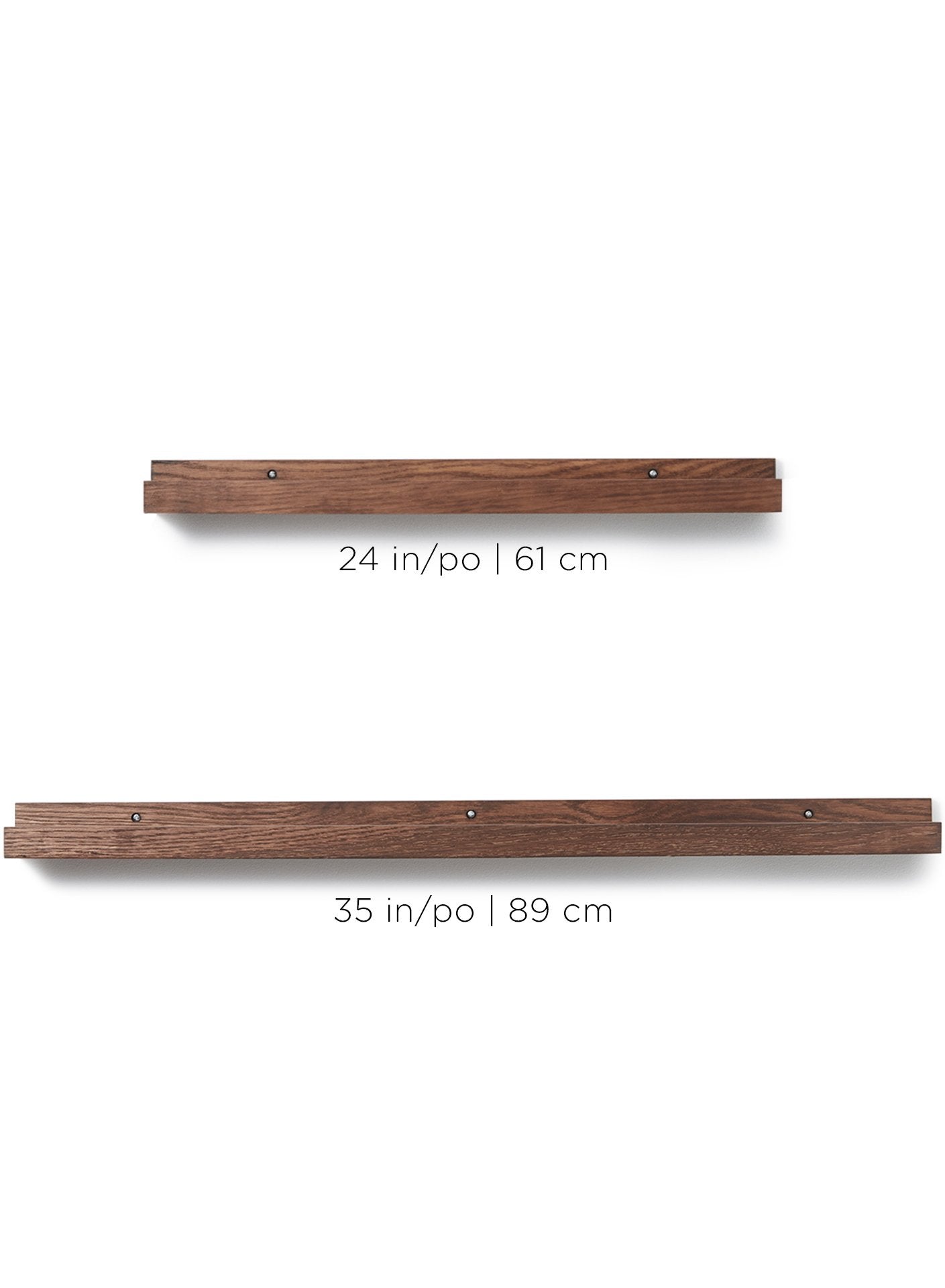 Dark Oak Wall Shelf, 35 in | 89 cm