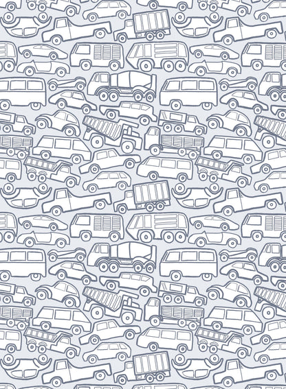 Traffic Jam is a Minimalist wallpaper by Opposite Wall of a cars & trucks pack together.