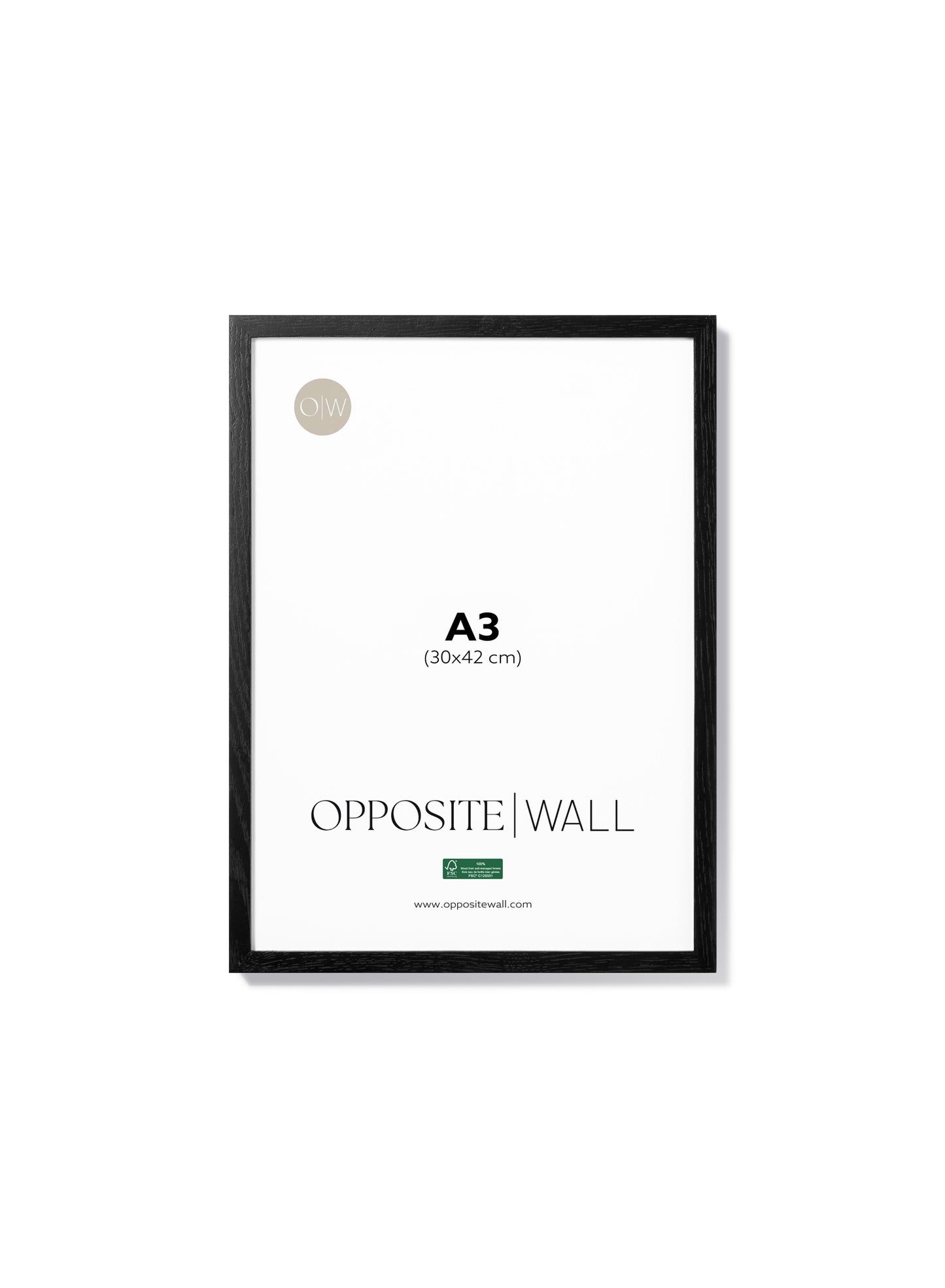 Cadre en chêne noir, A3 | 30 x 42 cm