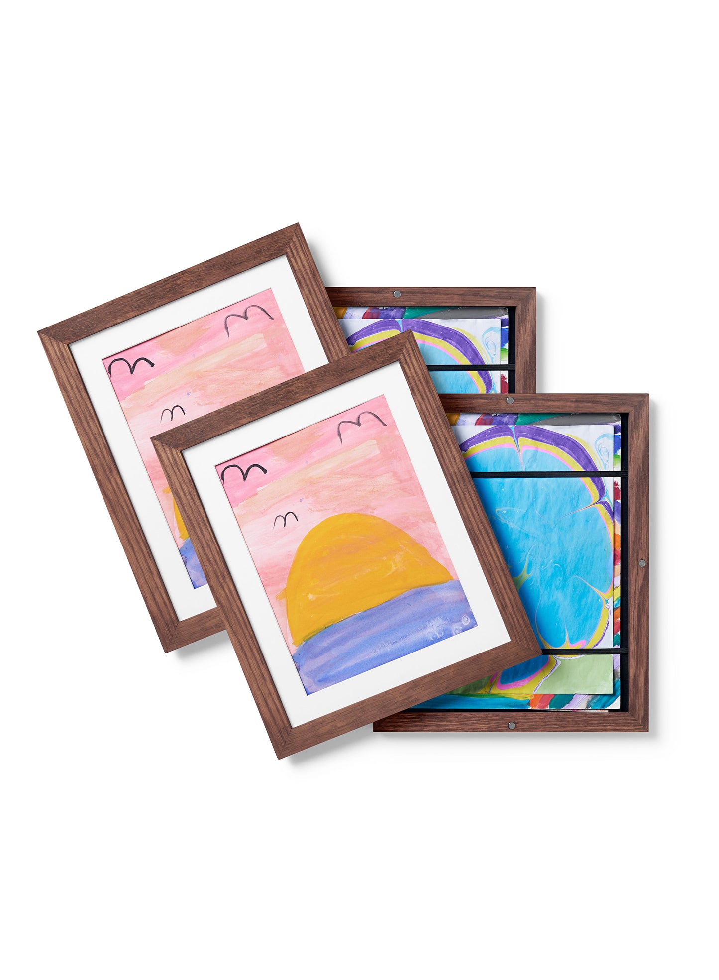 Kids Art Frame in Dark Oak (2 Pack), 8.5x11 in | 22x28 cm