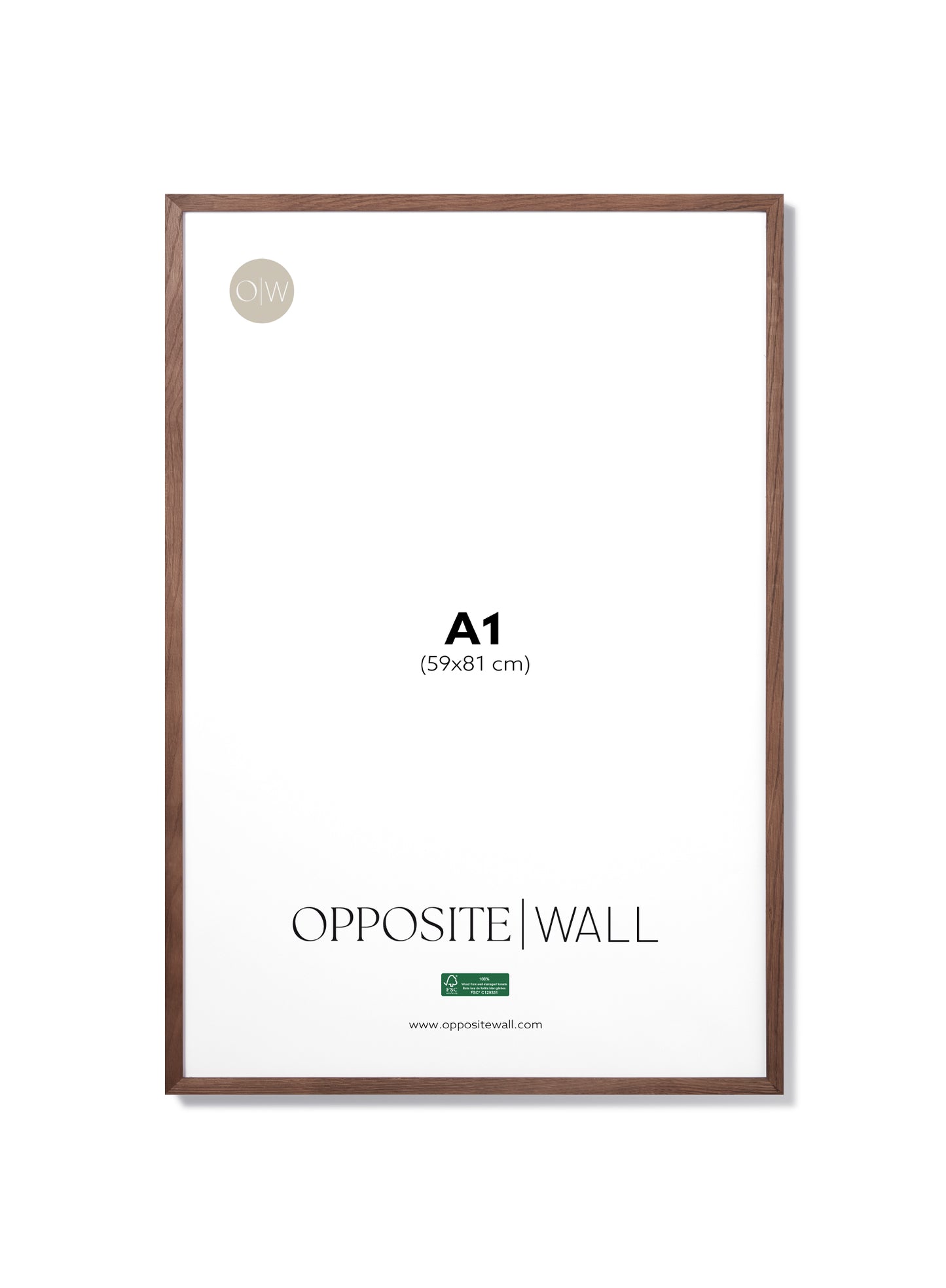Cadre en chêne foncé, A1 | 59 x 84 cm
