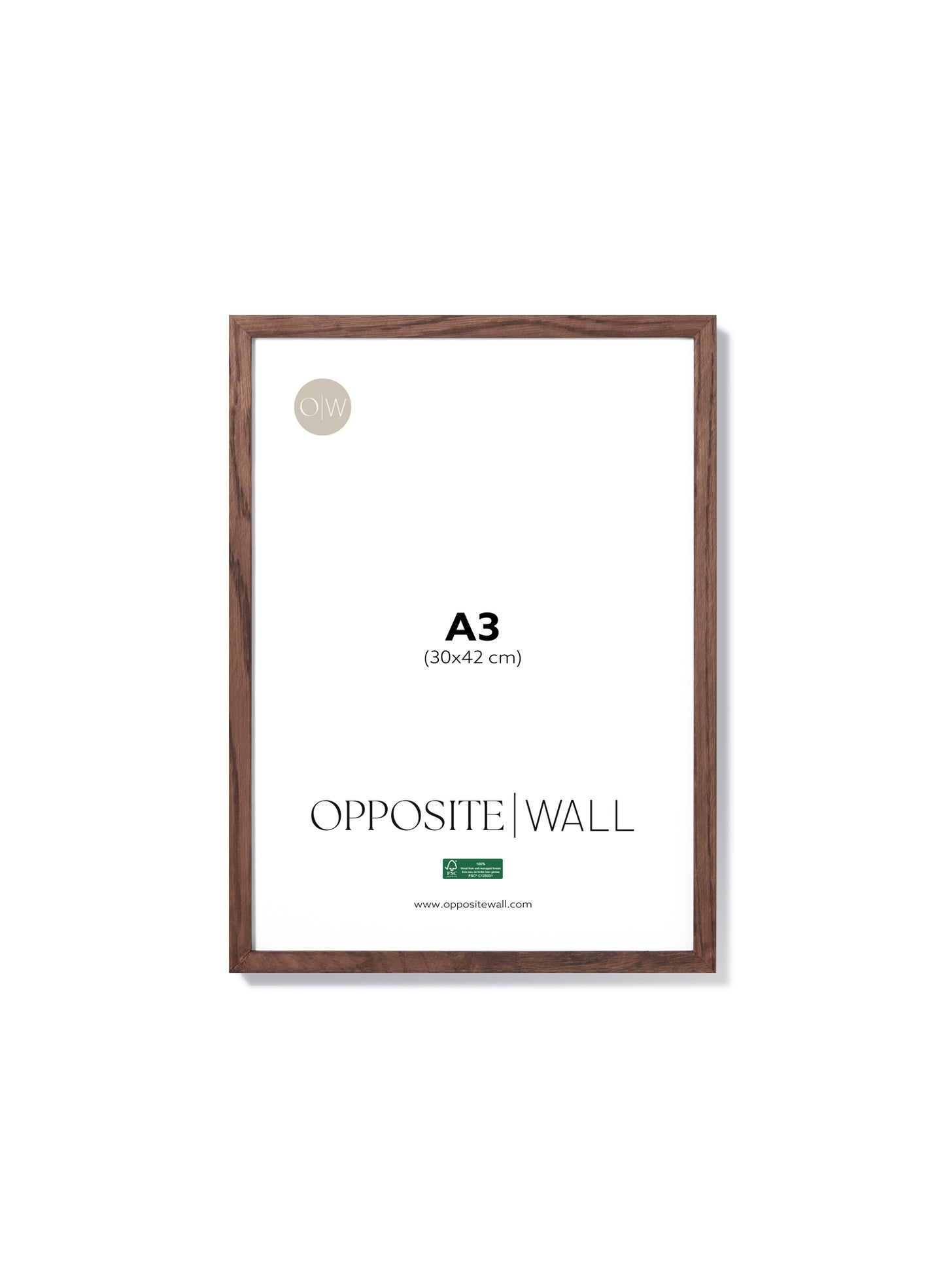 Cadre en chêne foncé, A3 | 30 x 42 cm