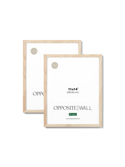 Cadre en chêne naturel (Paquet de 2), 11x14 in | 28x36 cm