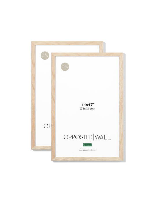Solid Oak Frame (2 Pack), 11x17 in | 28x43 cm