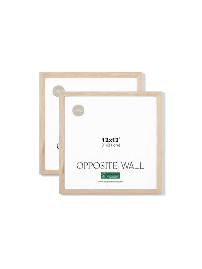 Cadre en chêne naturel (Paquet de 2), 12x12 po | 31x31 cm