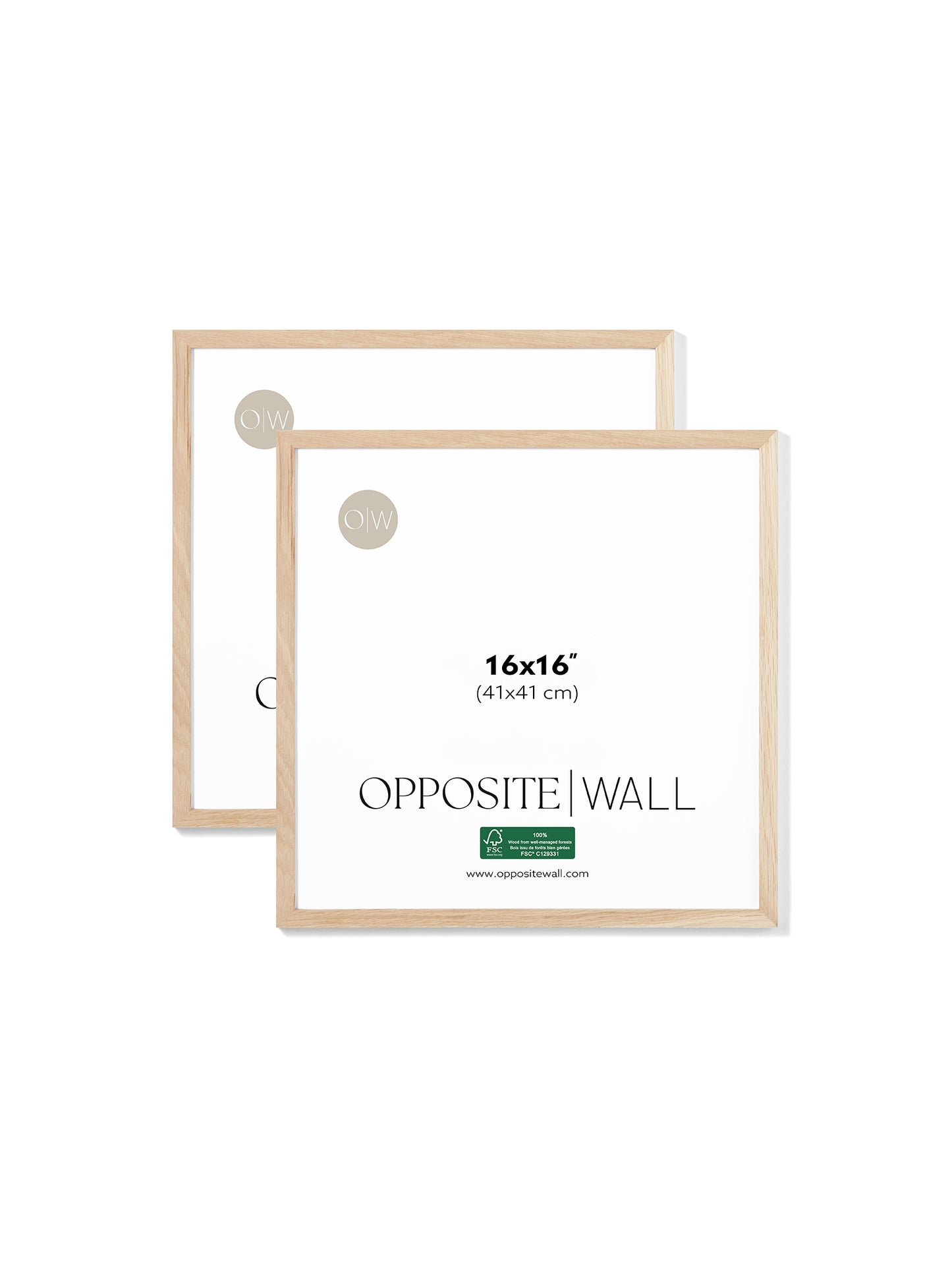 Solid Oak Frame (2 Pack), 16x16 in | 41x41 cm