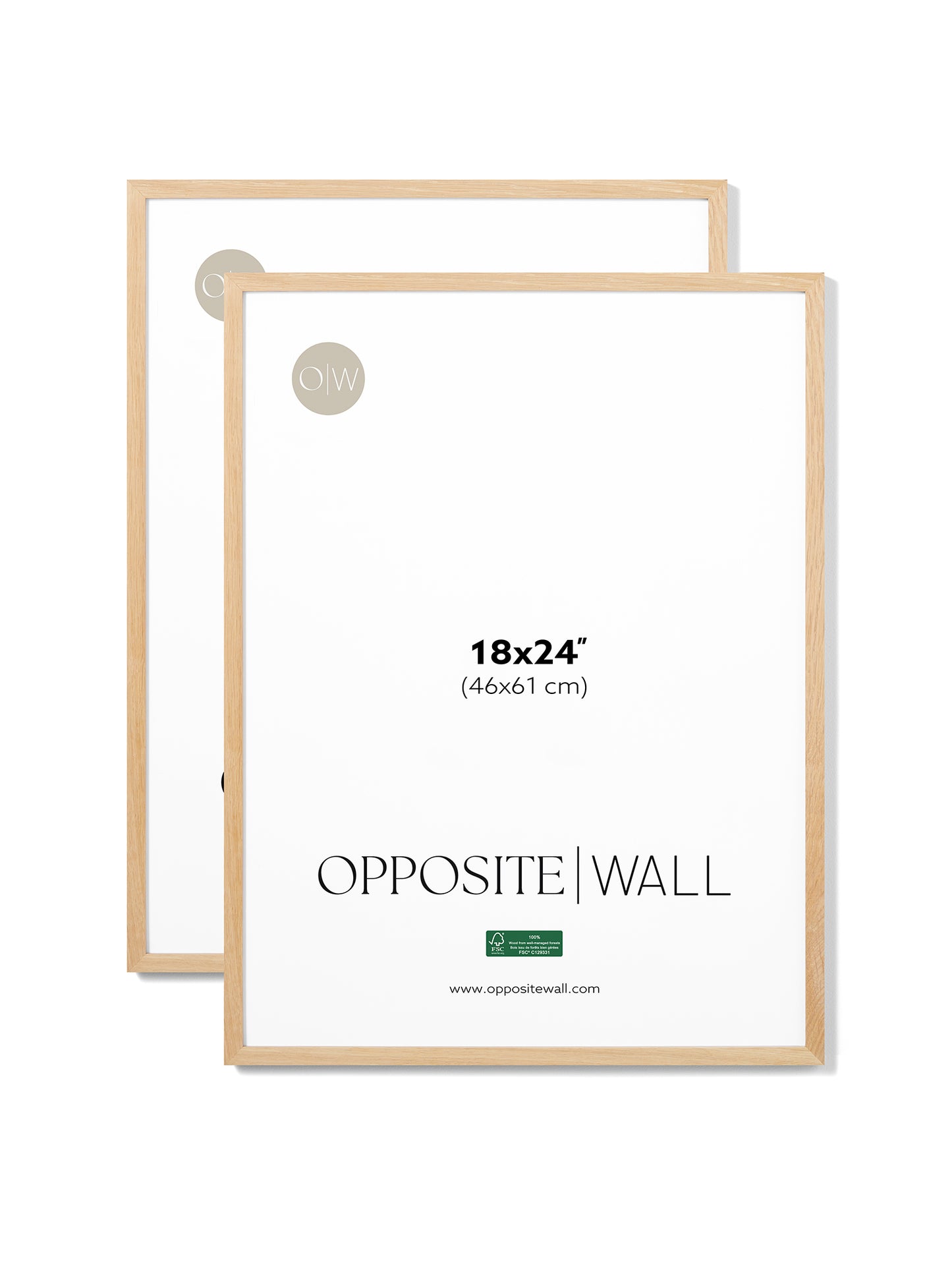 Solid Oak Frame (2 Pack), 18x24 in | 46x61 cm