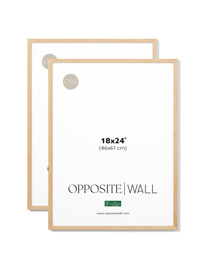 Solid Oak Frame (2 Pack), 18x24 in | 46x61 cm