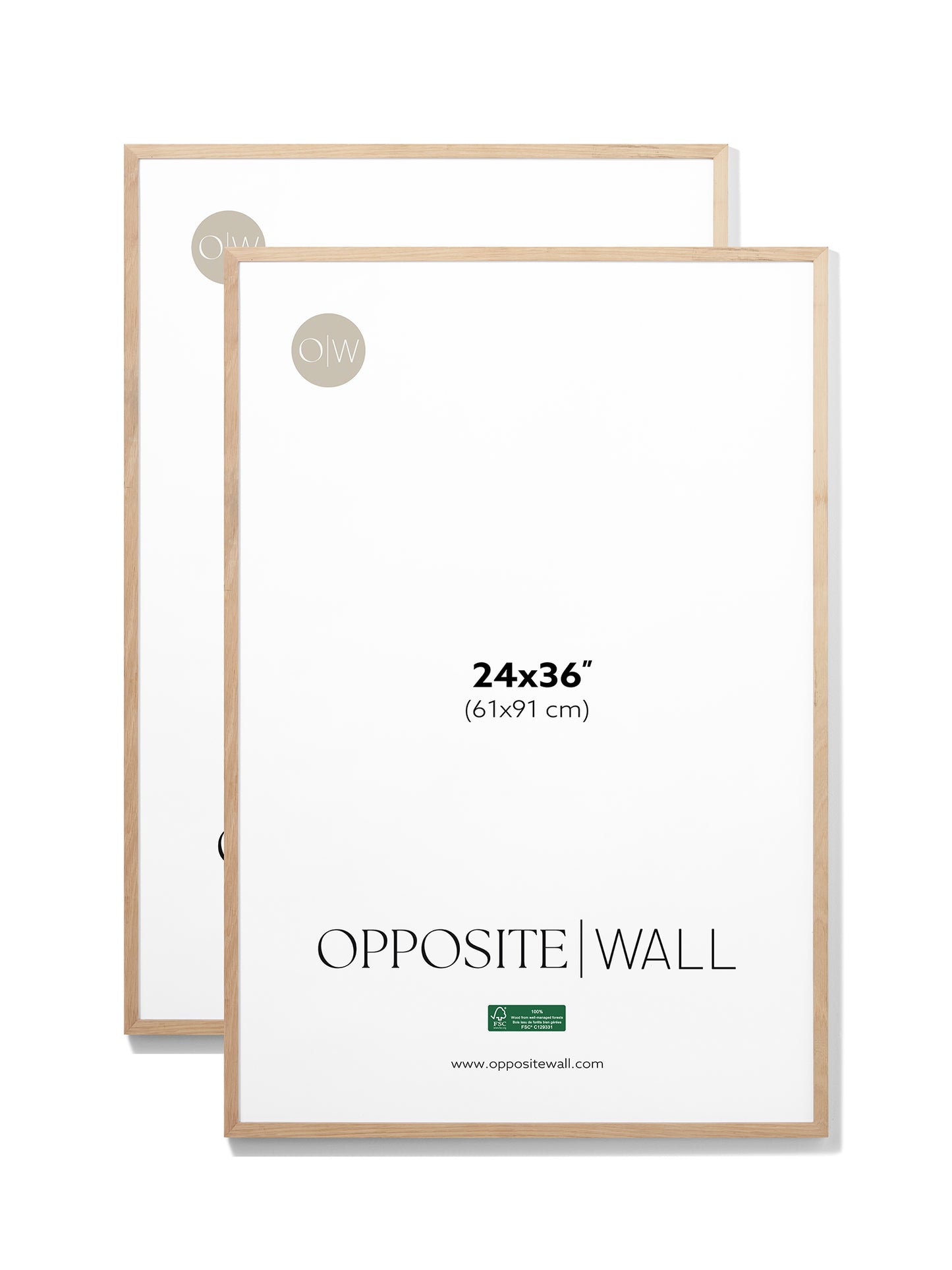 Cadre en chêne naturel (Paquet de 2), 24x36 po | 61x91 cm