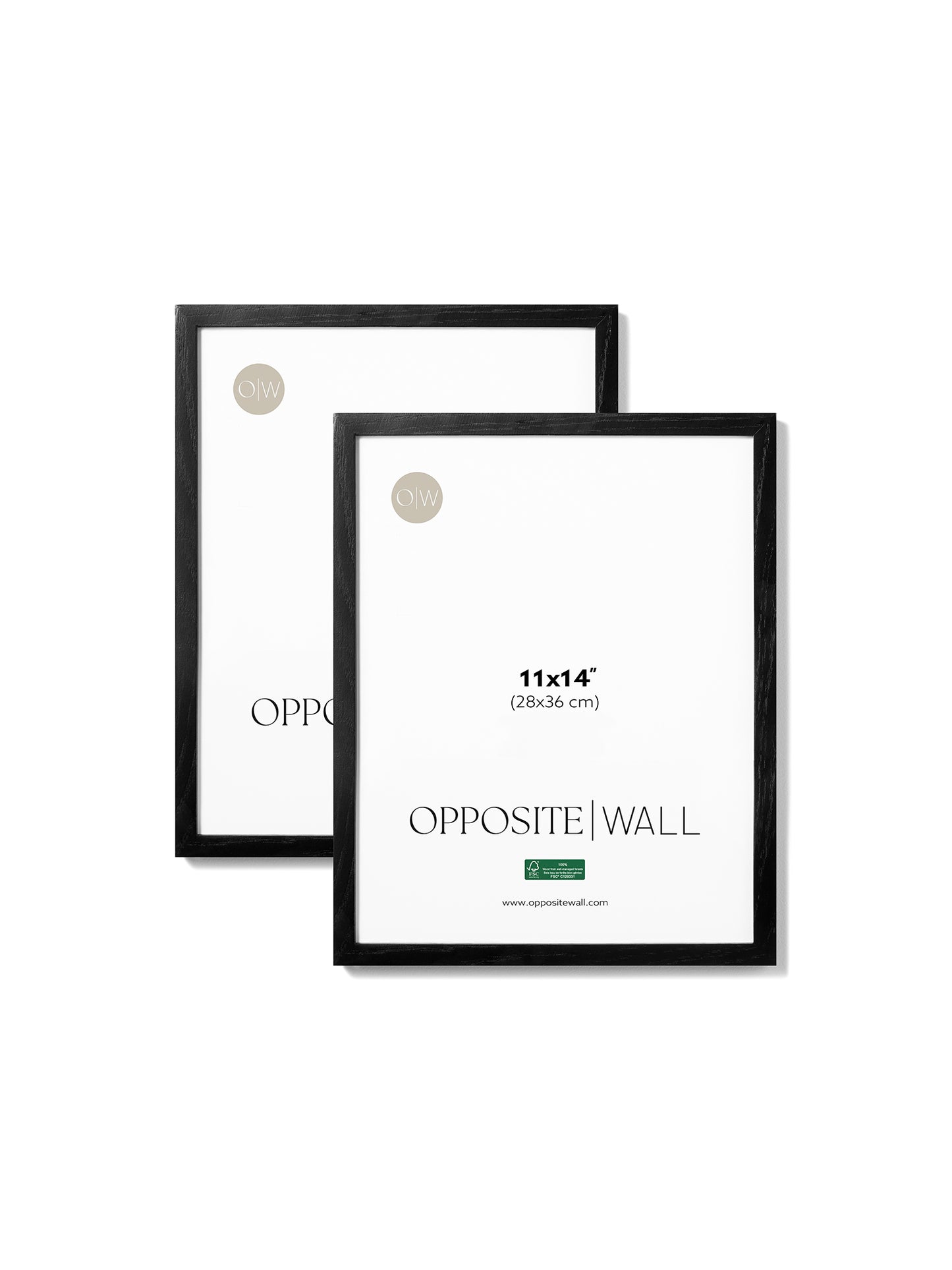 Cadre en chêne noir (Paquet de 2), 11x14 in | 28x36 cm