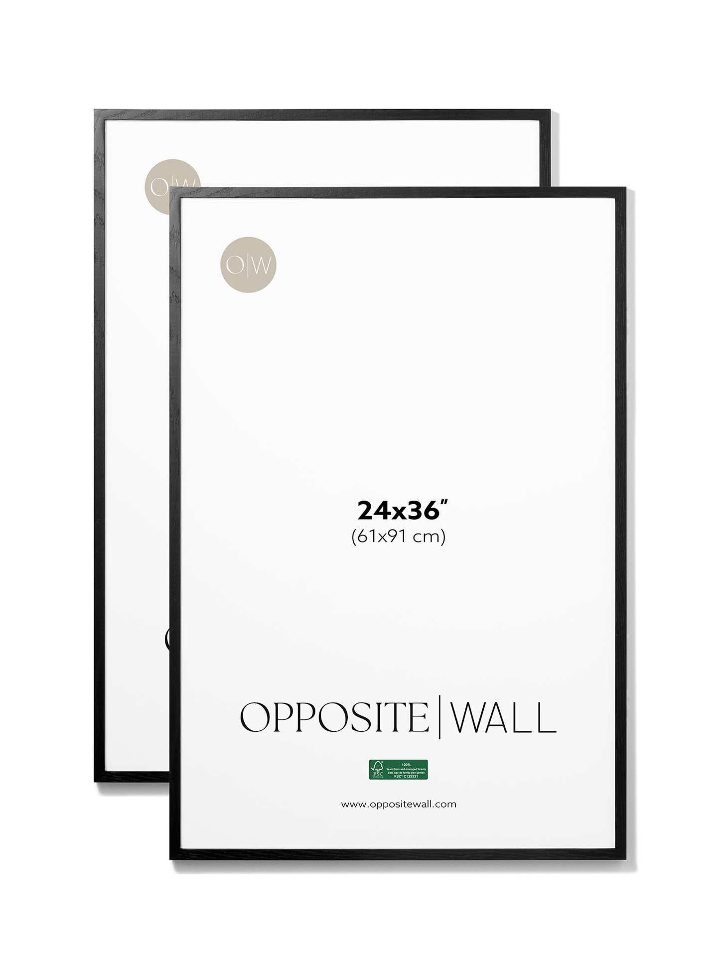 Cadre en chêne noir (Paquet de 2), 24x36 po | 61x91 cm