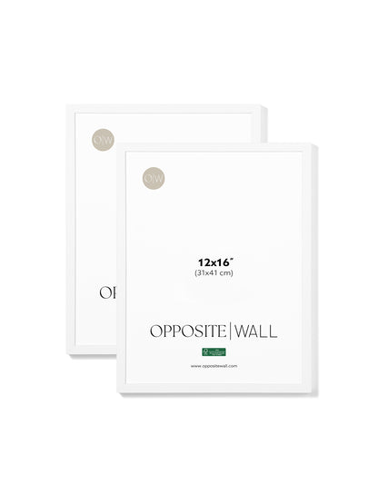 Cadre blanc en chêne (Paquet de 2), 12x16 po | 31x41 cm