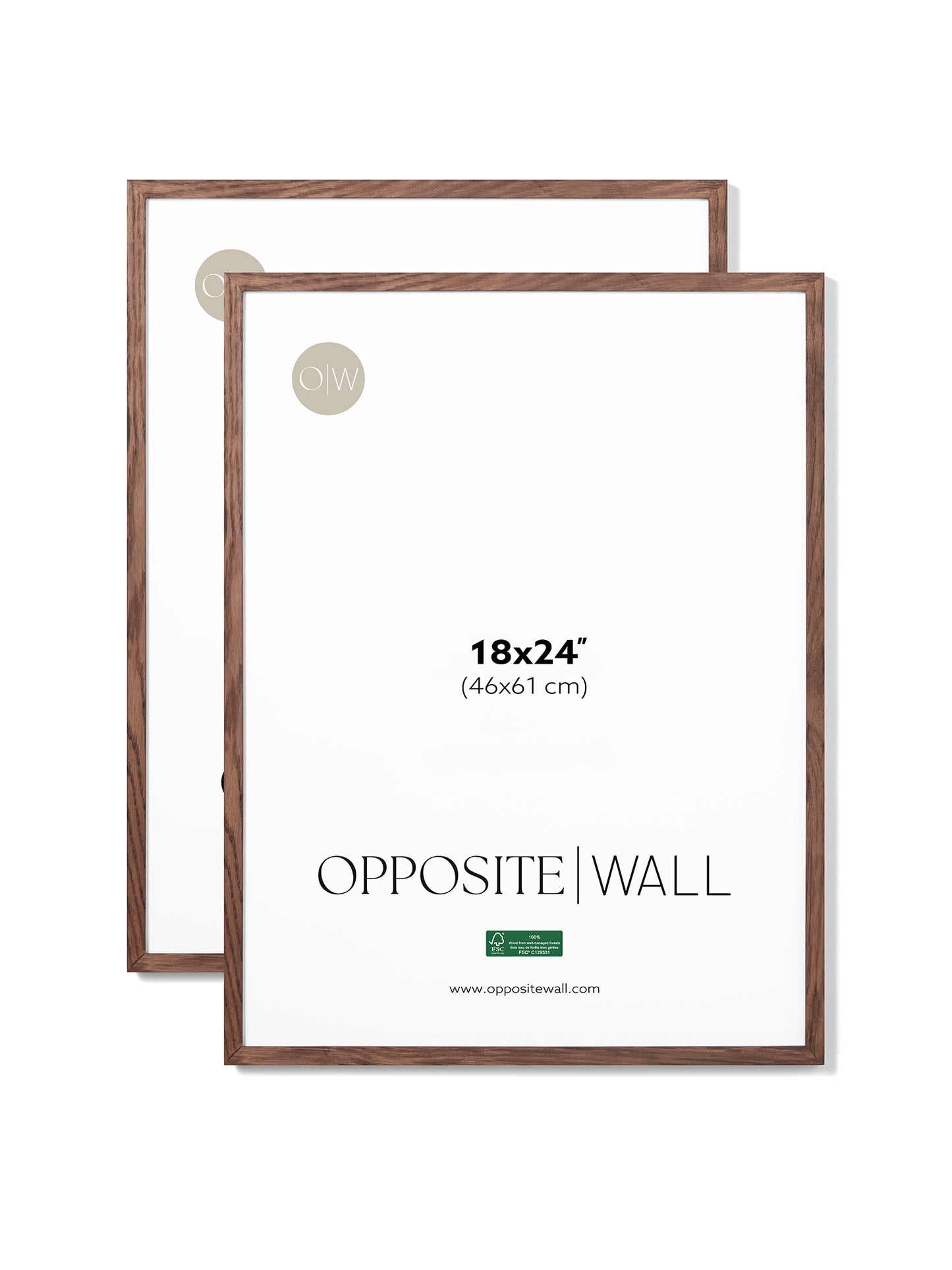 Dark Oak Frame (2 Pack), 18x24 in | 46x61 cm