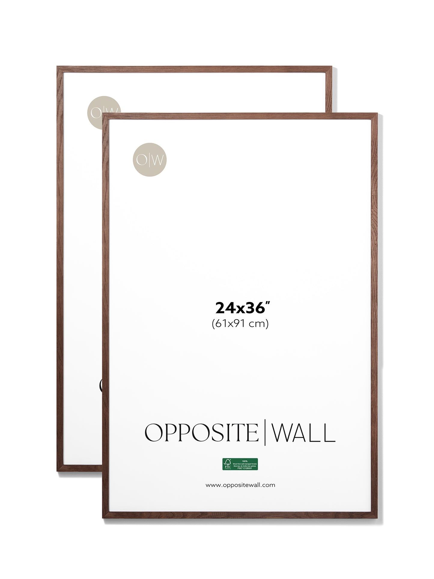 Dark Oak Frame (2 Pack), 24x36 in | 61x91 cm