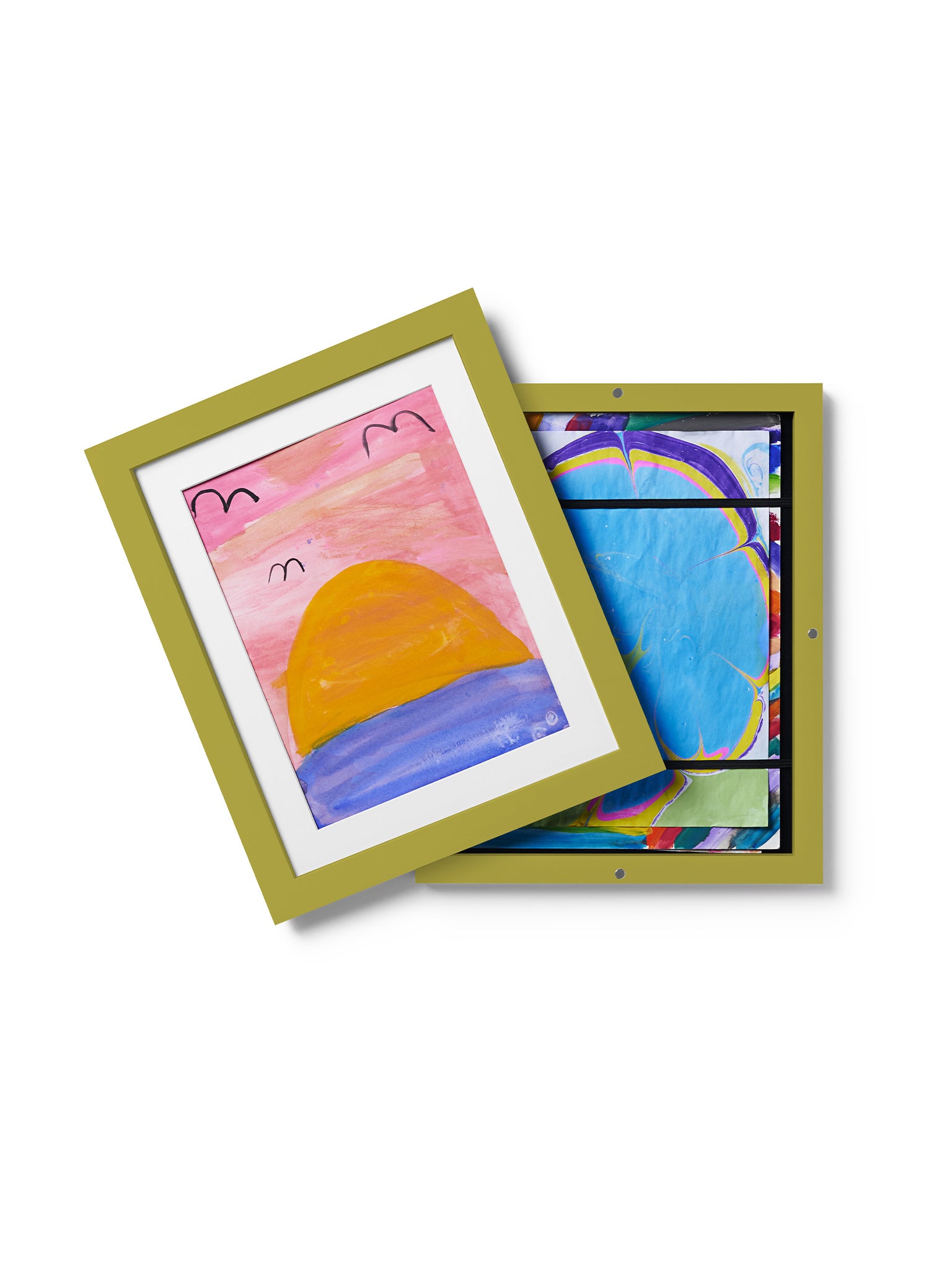 Kids Art Frame in Olive