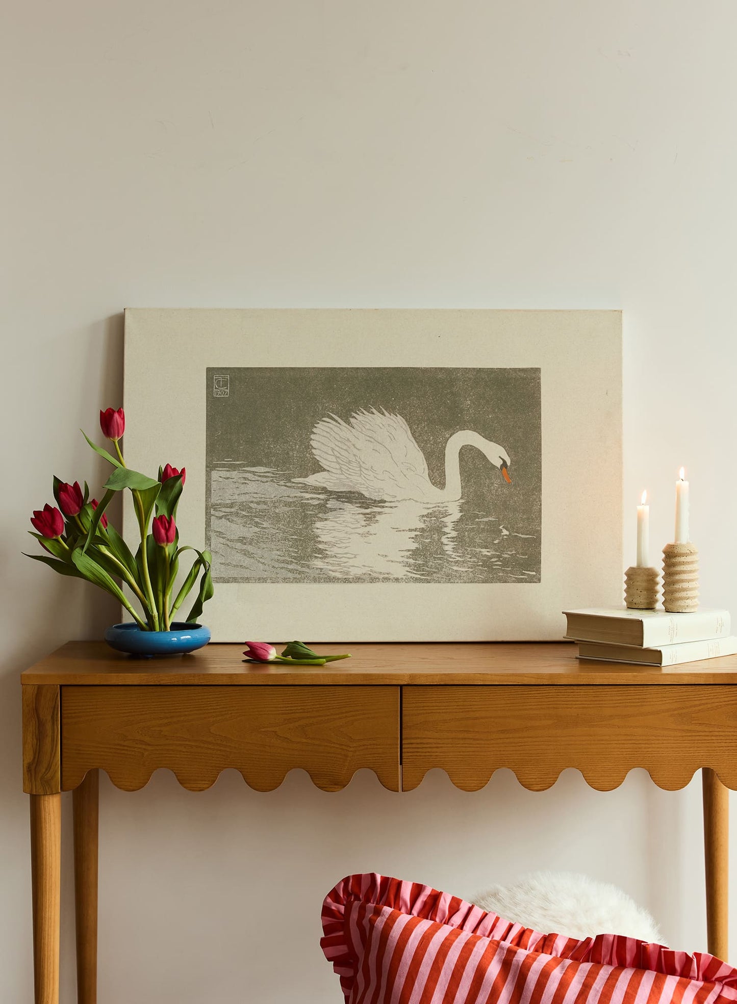 Swan Lake Block Print, Poster