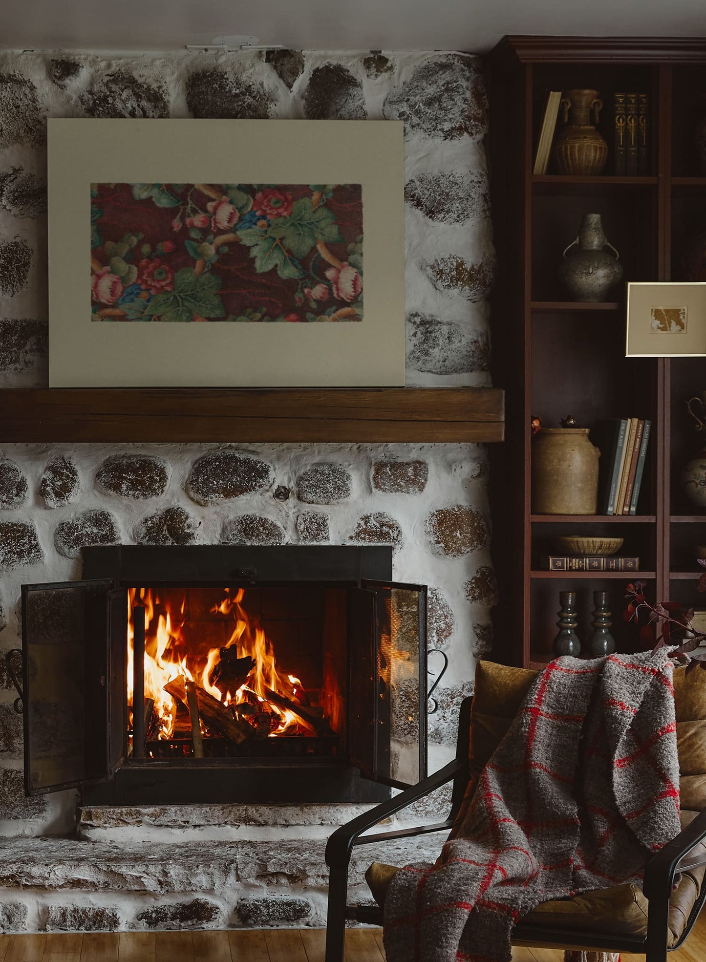 Tapestry in Wine Red, Poster