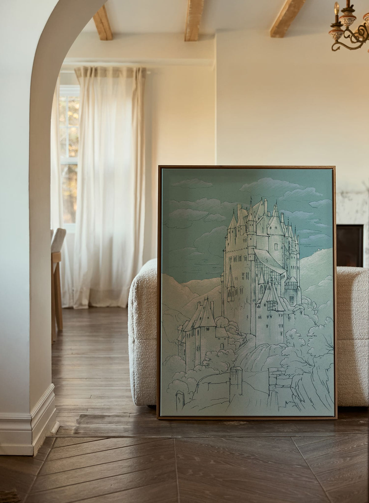 Château en bleu, Affiche