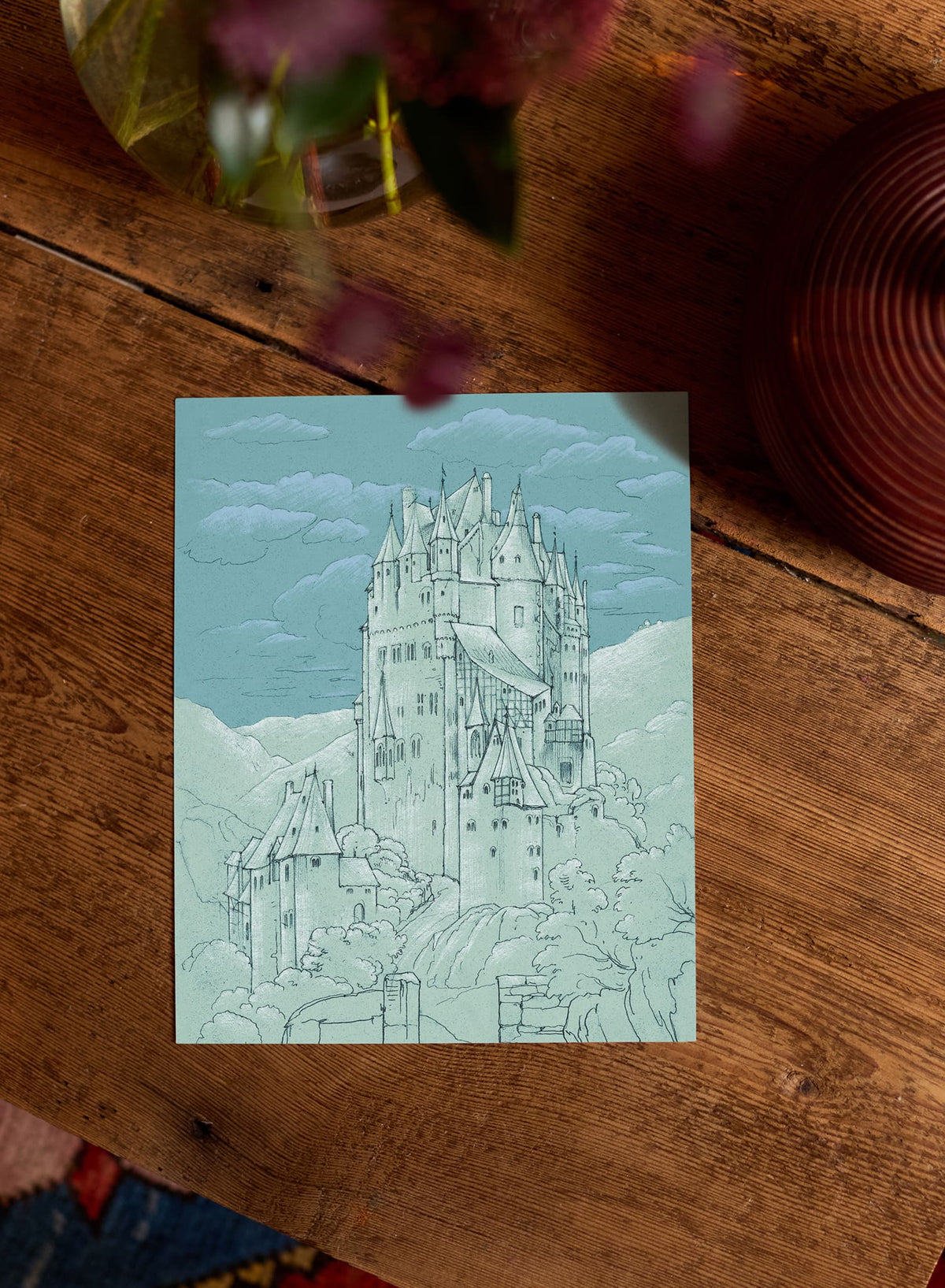 Château en bleu, Affiche