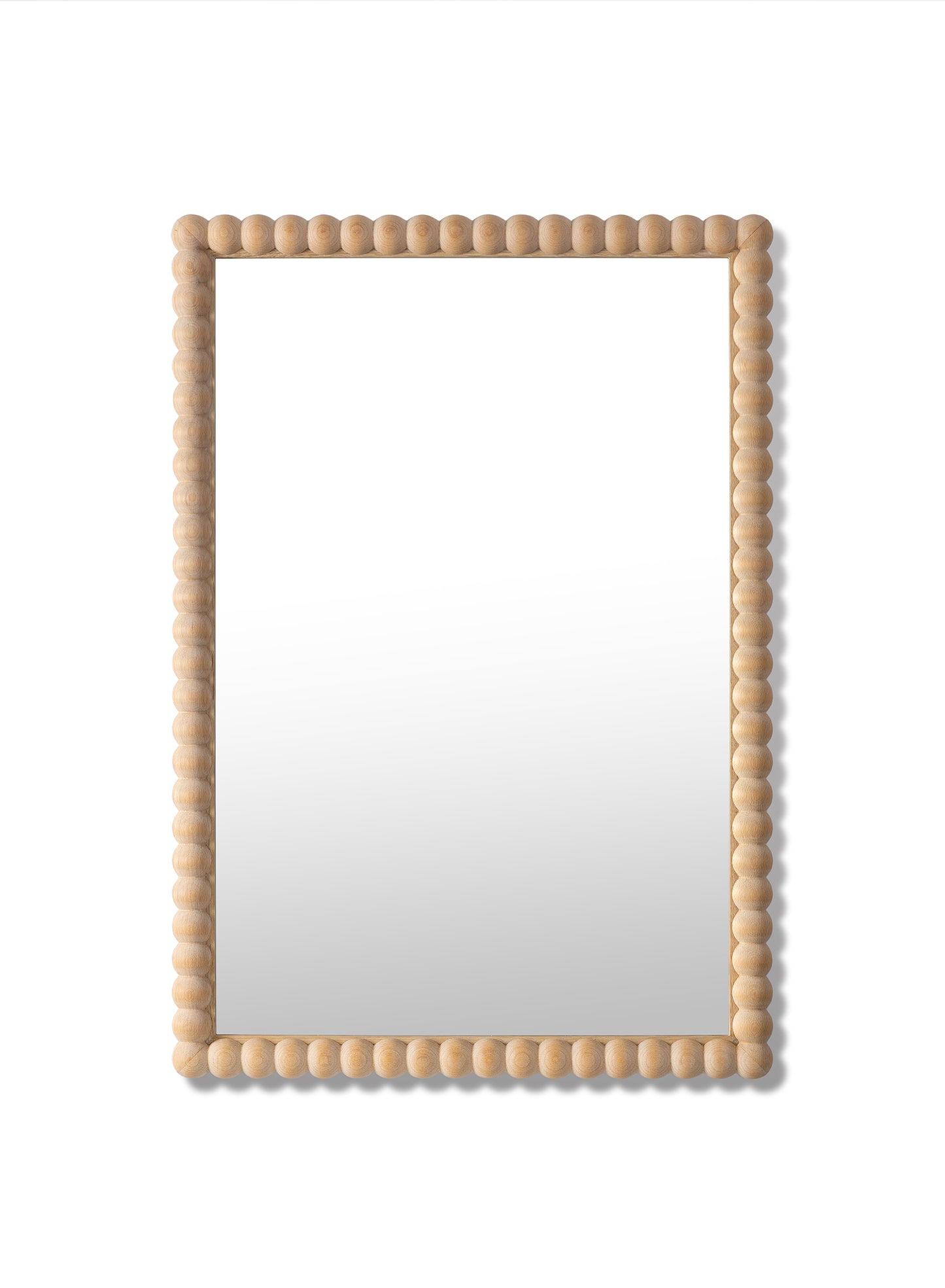 Small Sand Bobbin Mirror – Natural, Oak Frame, 20x30 in | 51x76 cm