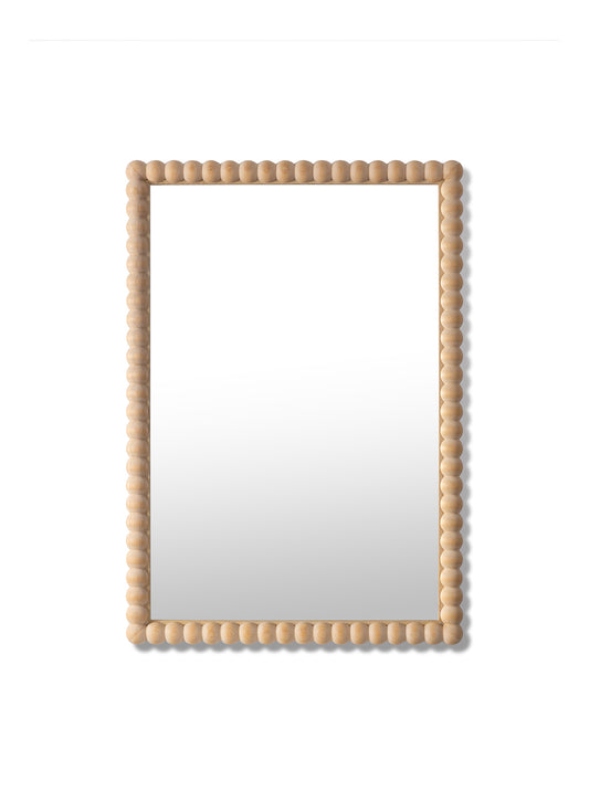 Petit miroir bobine Sand – Naturel, cadre en chêne, 20x30 po | 51x76 cm