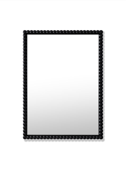 Grand miroir bobine Stone – Noir, cadre en chêne, 28x40 po | 70x100 cm