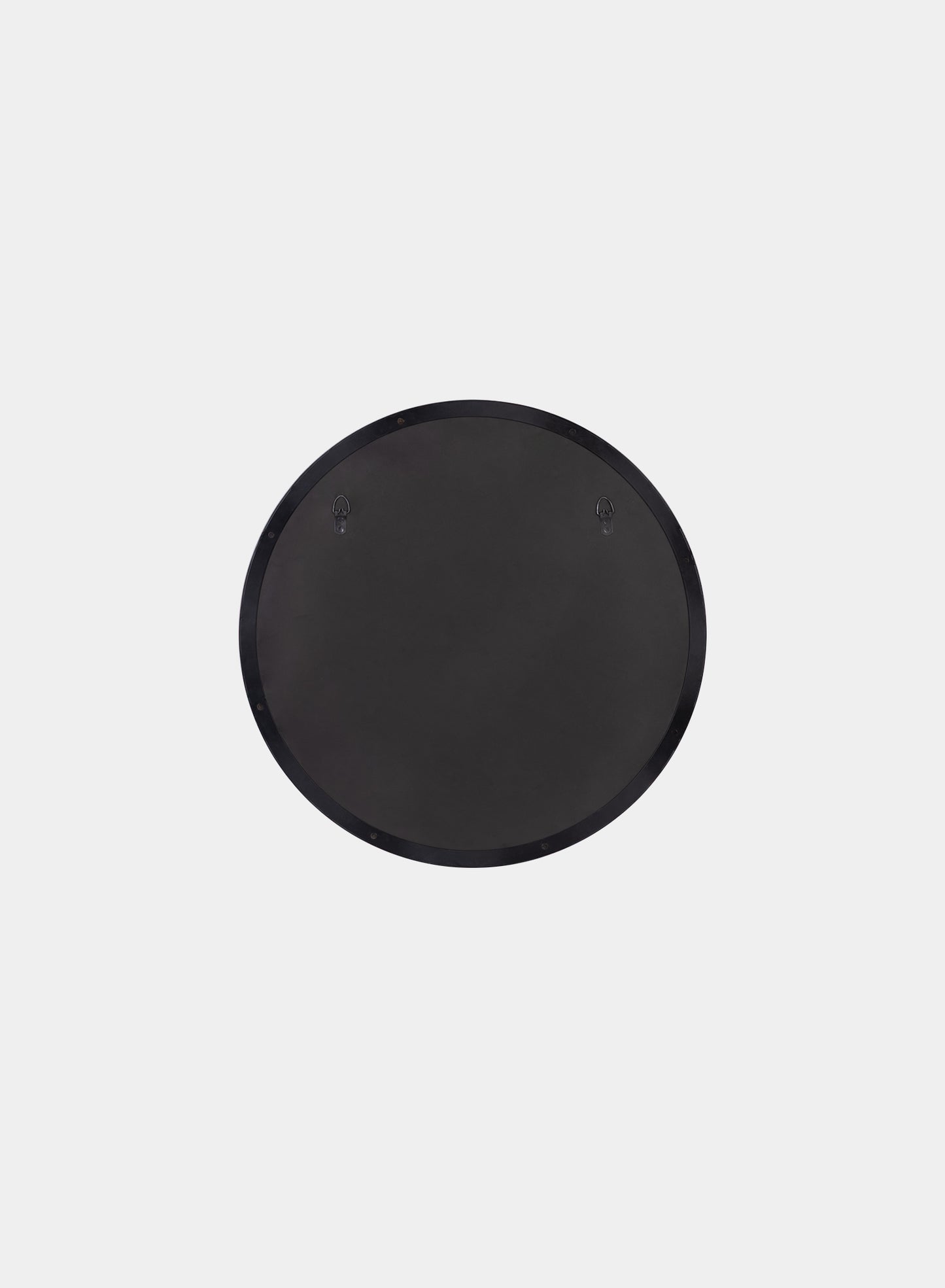 Small Onyx Round Mirror – Black Iron, 24 in | 61 cm
