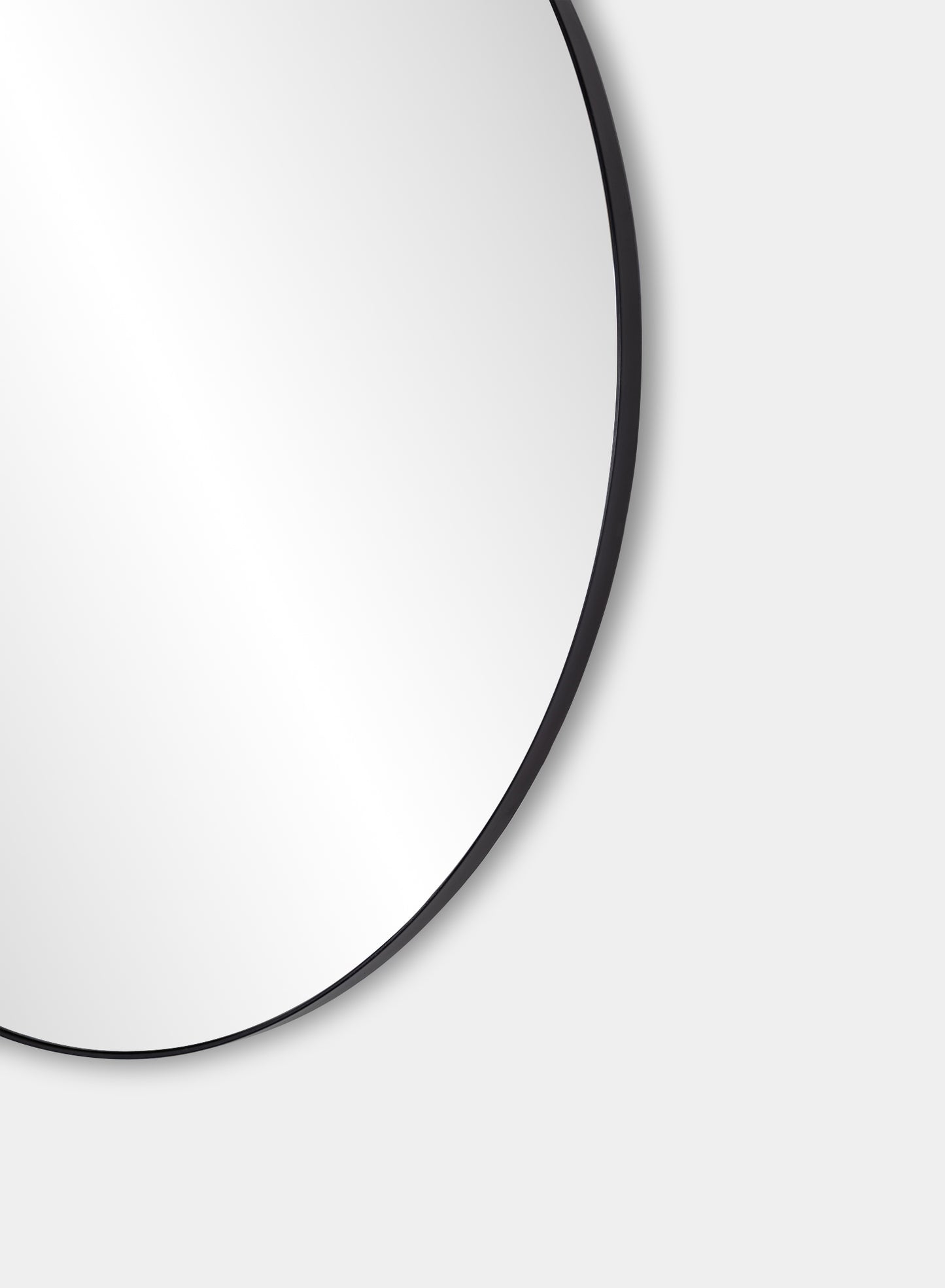 Small Onyx Round Mirror – Black Iron, 24 in | 61 cm