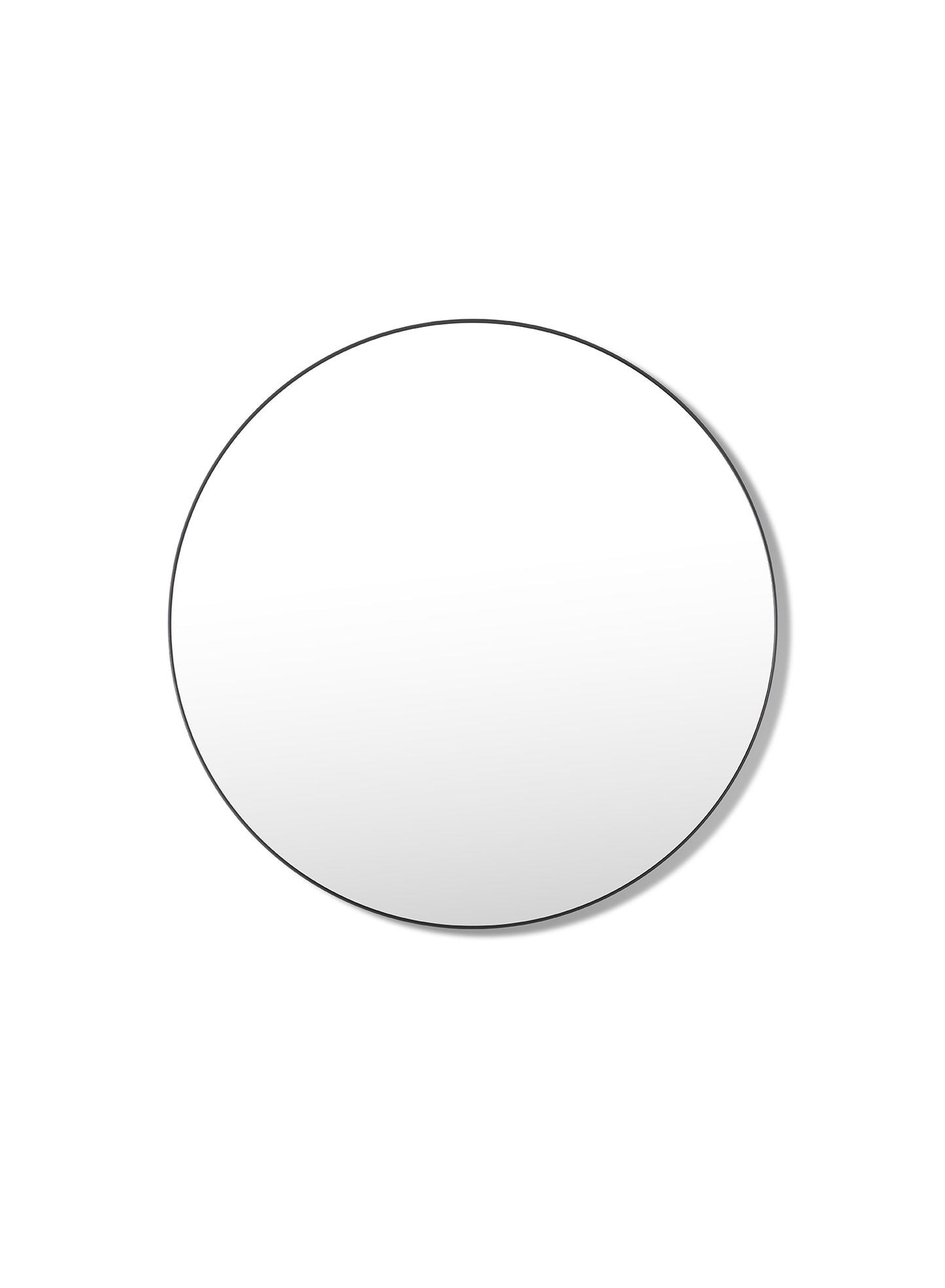 Large Onyx Round Mirror – Black Iron, 30 in | 76 cm