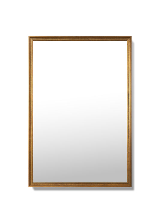 Elena Vintage Rectangular Mirror – Solid Pine Wood, 24x36 in | 61x91 cm