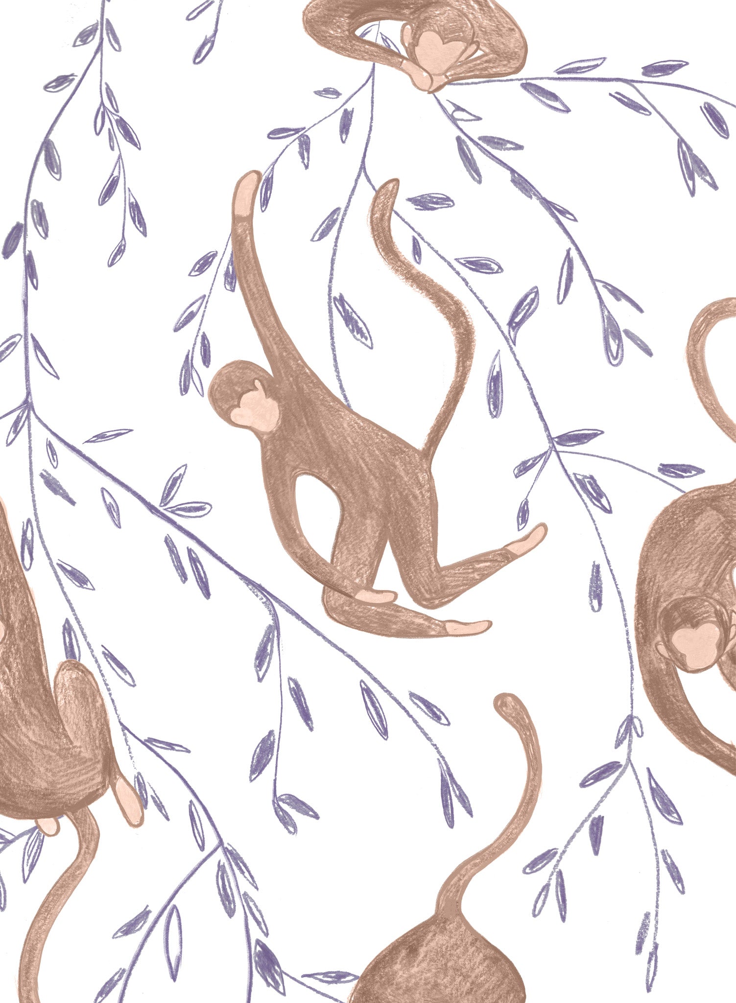 Monkey Business Wallpaper by Opposite Wall