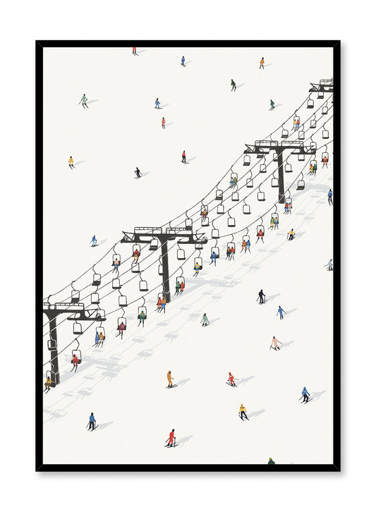 Crowd Skiing, Poster