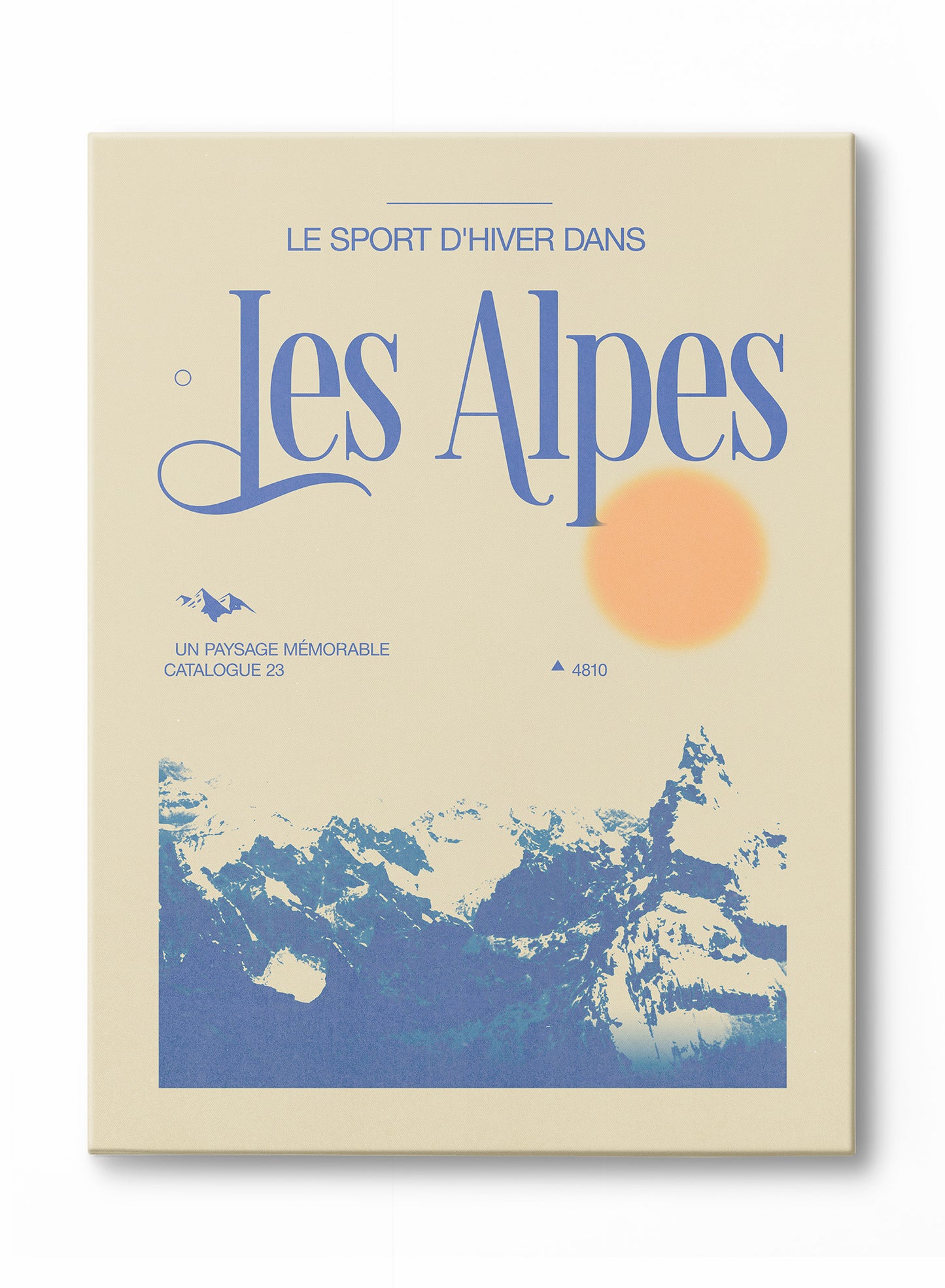 Souvenir des Alpes, Œuvre sur toile