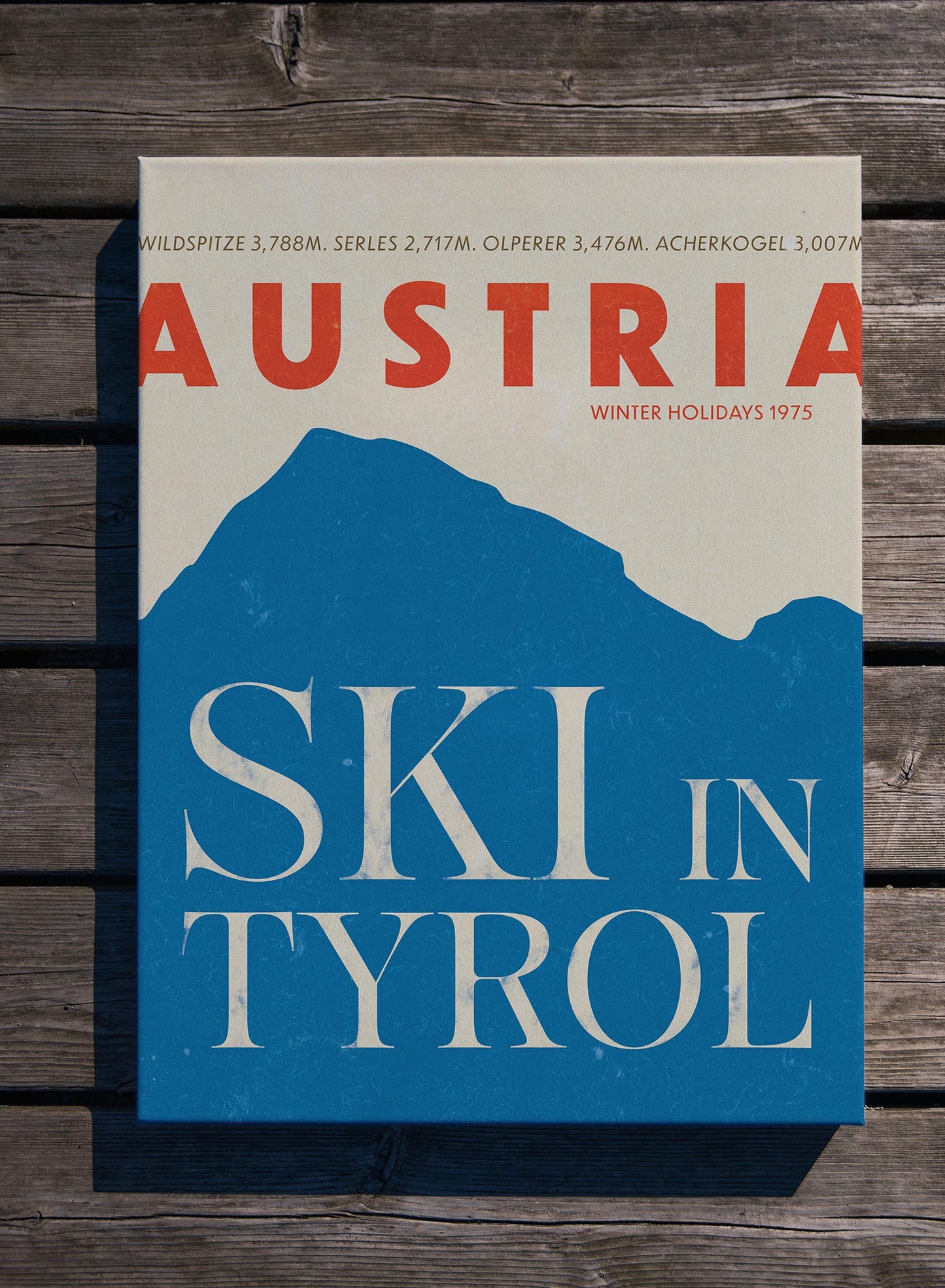 Ski à Tyrol, Œuvre sur toile