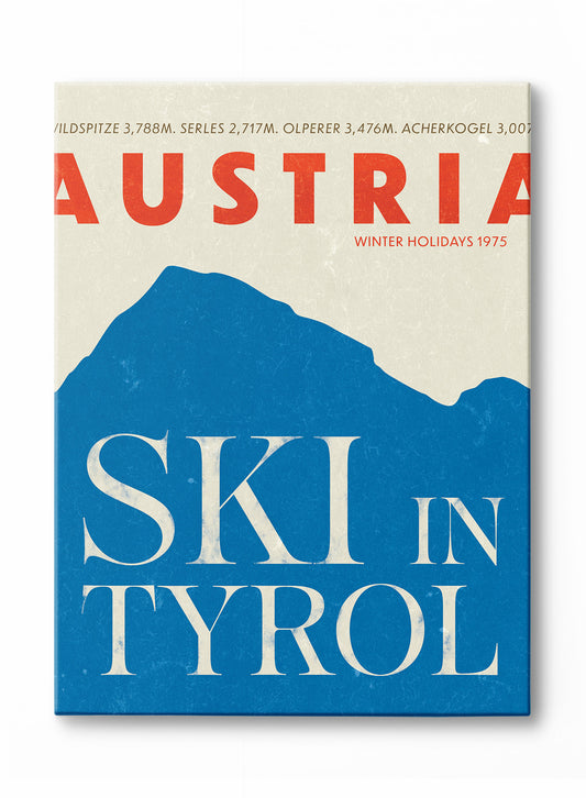 Ski à Tyrol, Œuvre sur toile