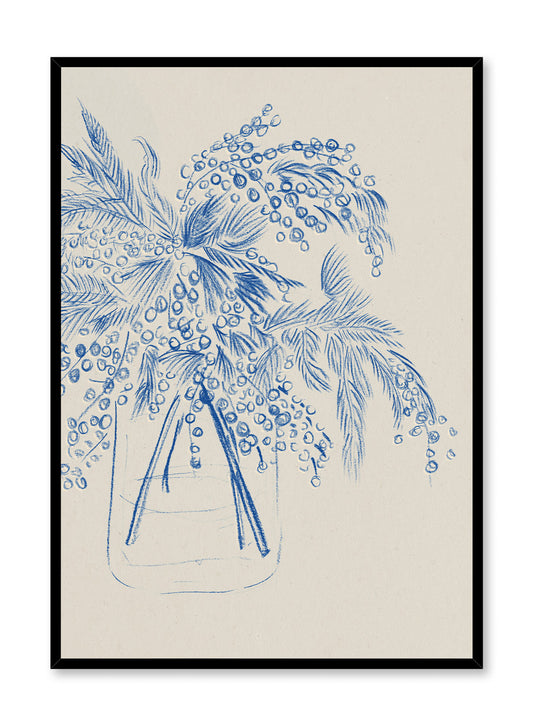 Bouquet en bleu, Affiche