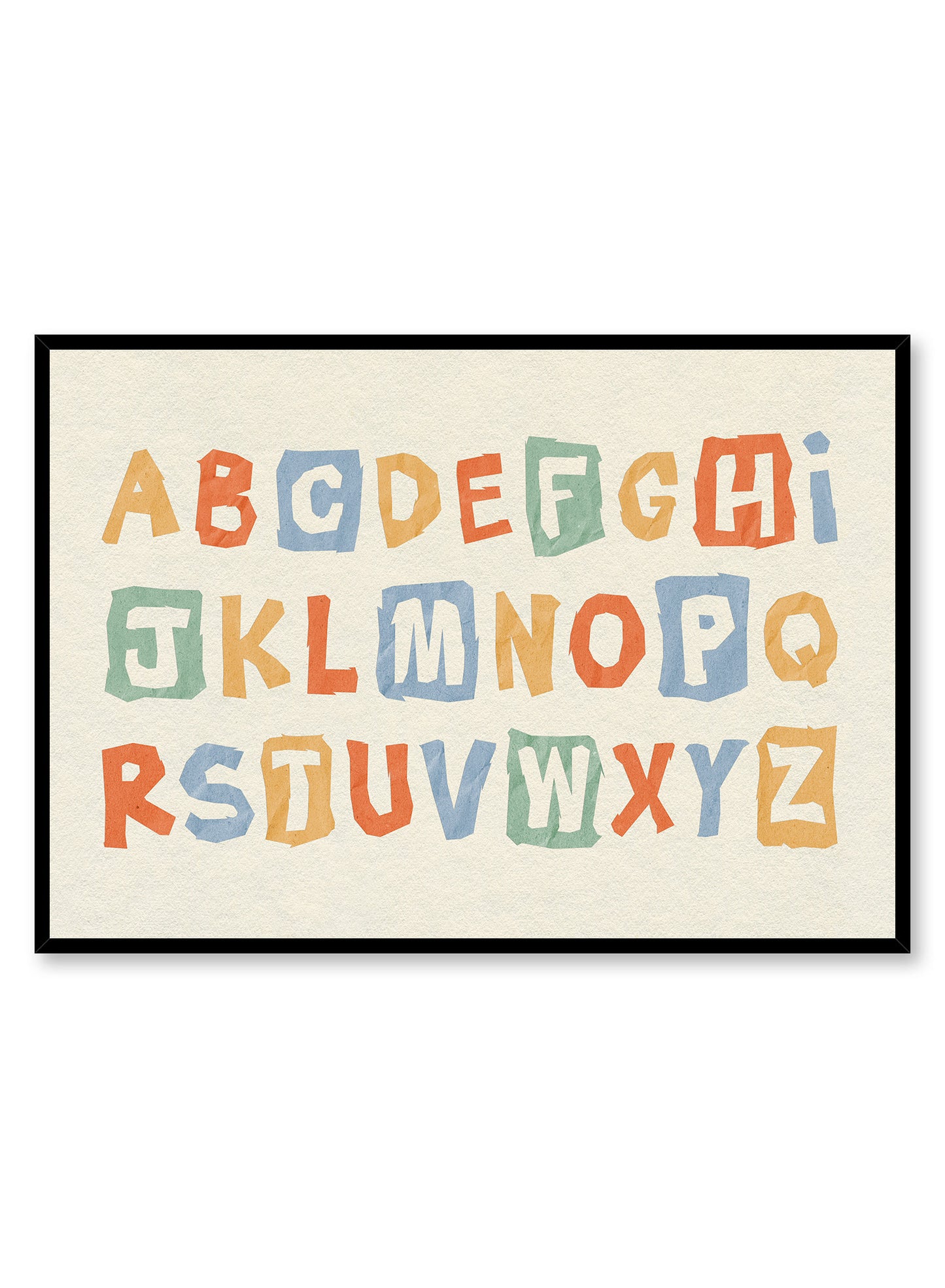 Collage alphabet, Affiche