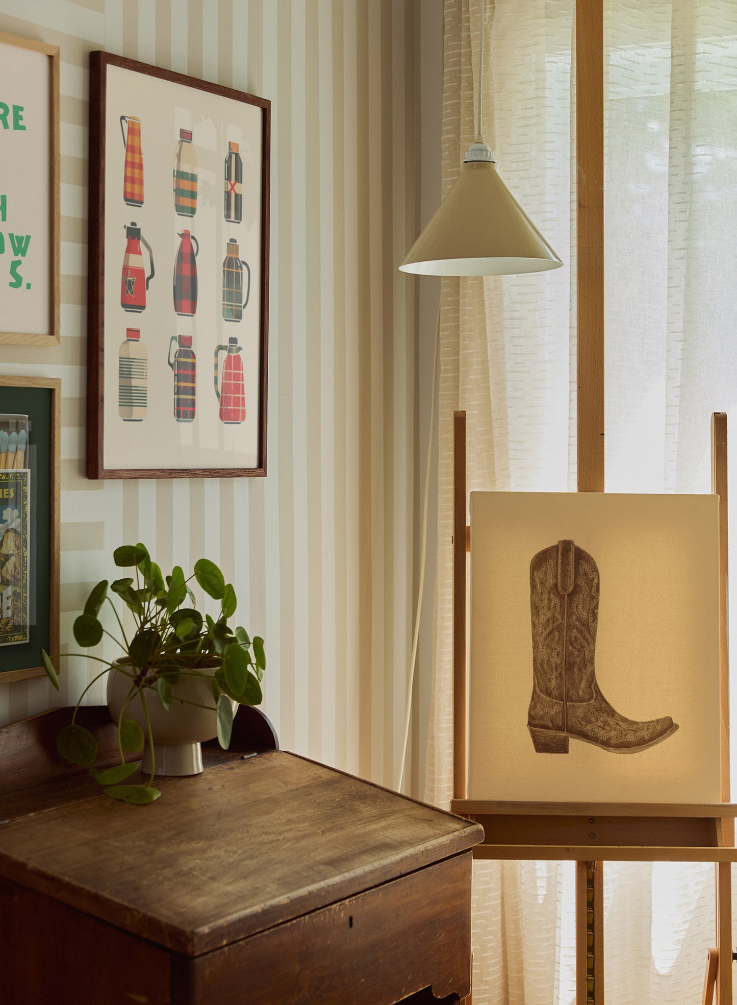 Botte de cowboy, Œuvre sur toile