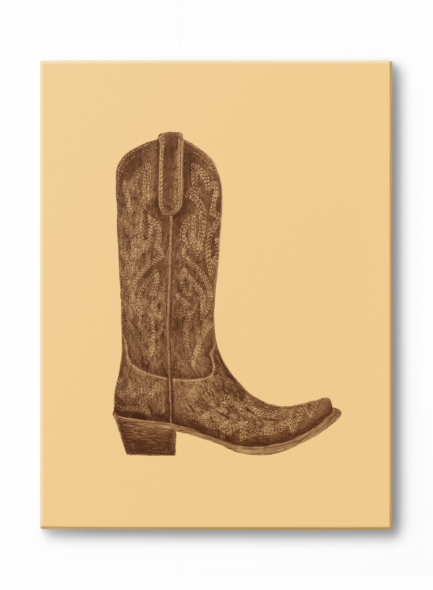 Botte de cowboy, Œuvre sur toile